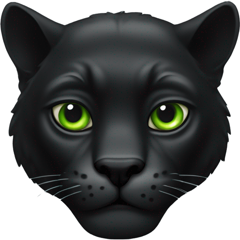 Animal pantera negra con ojos verdes emoji