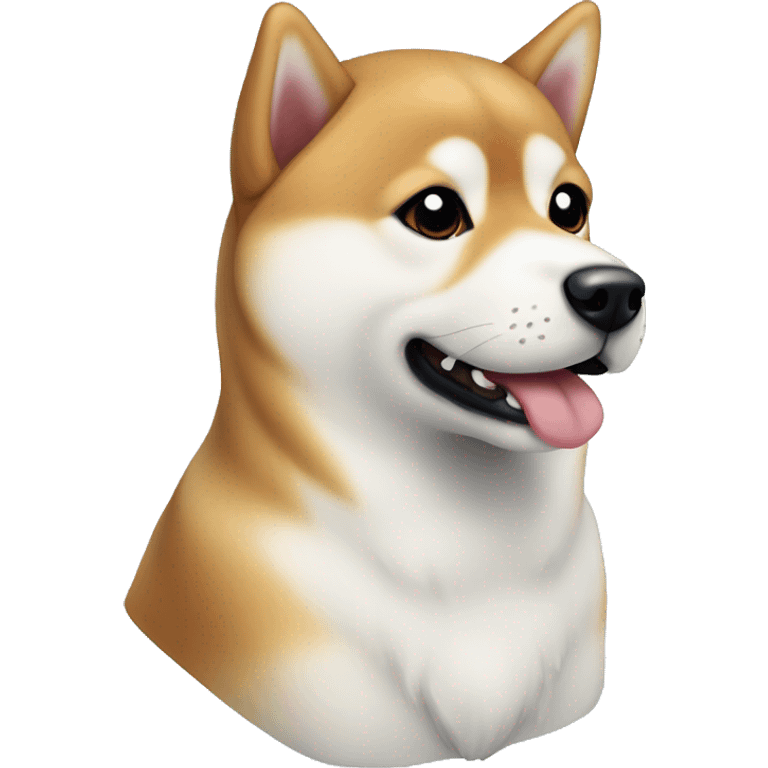 shiba inu on white background blue merle emoji