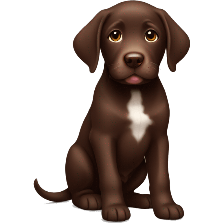 Chocolate lab puppy emoji