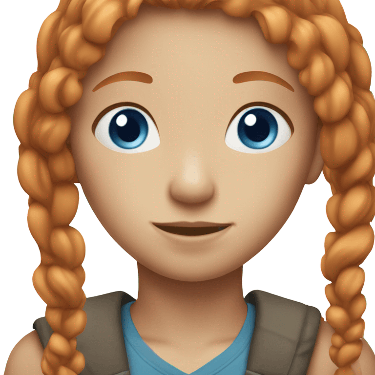 Straight ginger hair girl with blue eyes and freckles  emoji