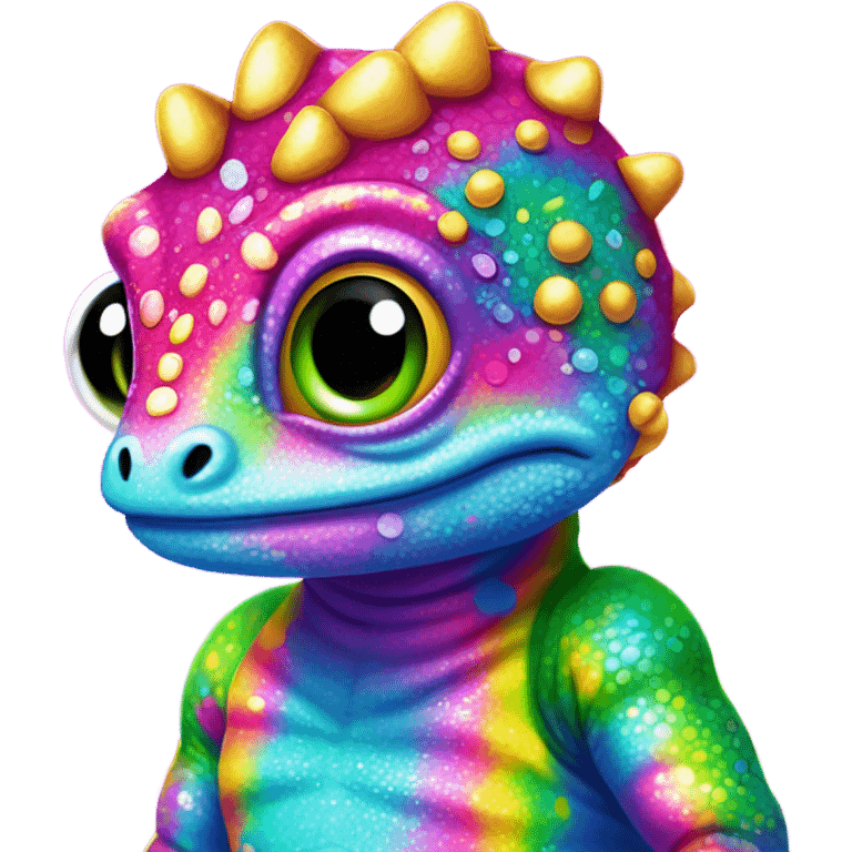 Lisa frank glitter￼ gecko  emoji