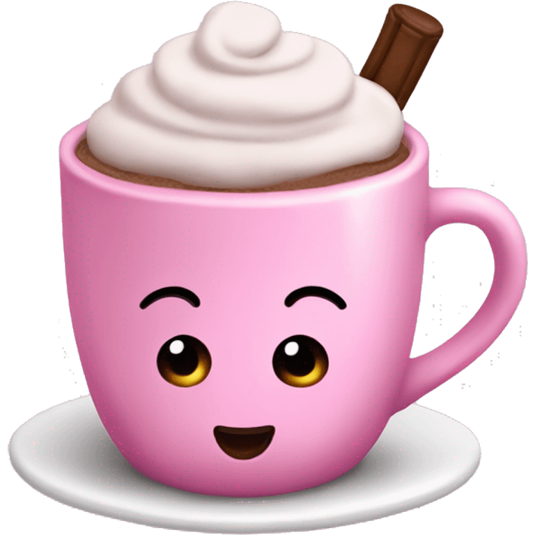 Pink hot cocoa emoji