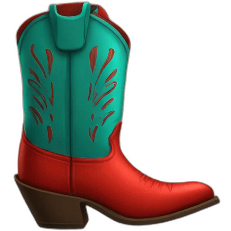 red cowboy boots emoji