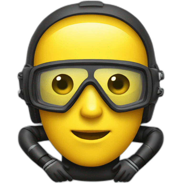 A diver with doubles emoji