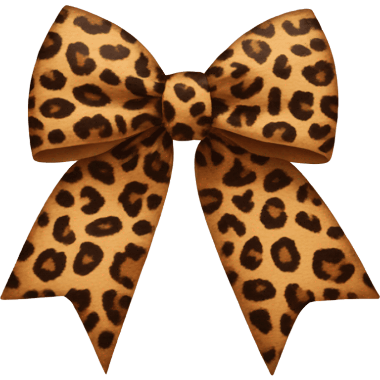 Leopard print bow emoji