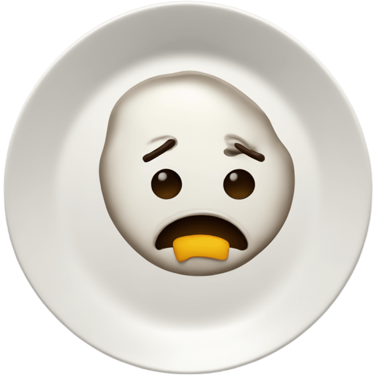  poop emoji on a dinner plate emoji