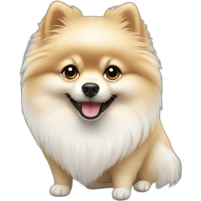 White Pomeranian emoji