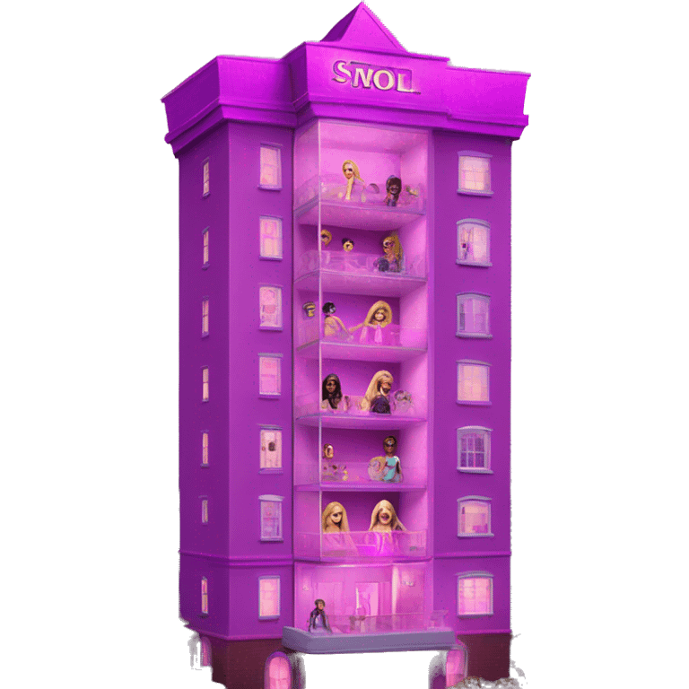 Barbie’s 5 story tall haunted dreamhotel  emoji