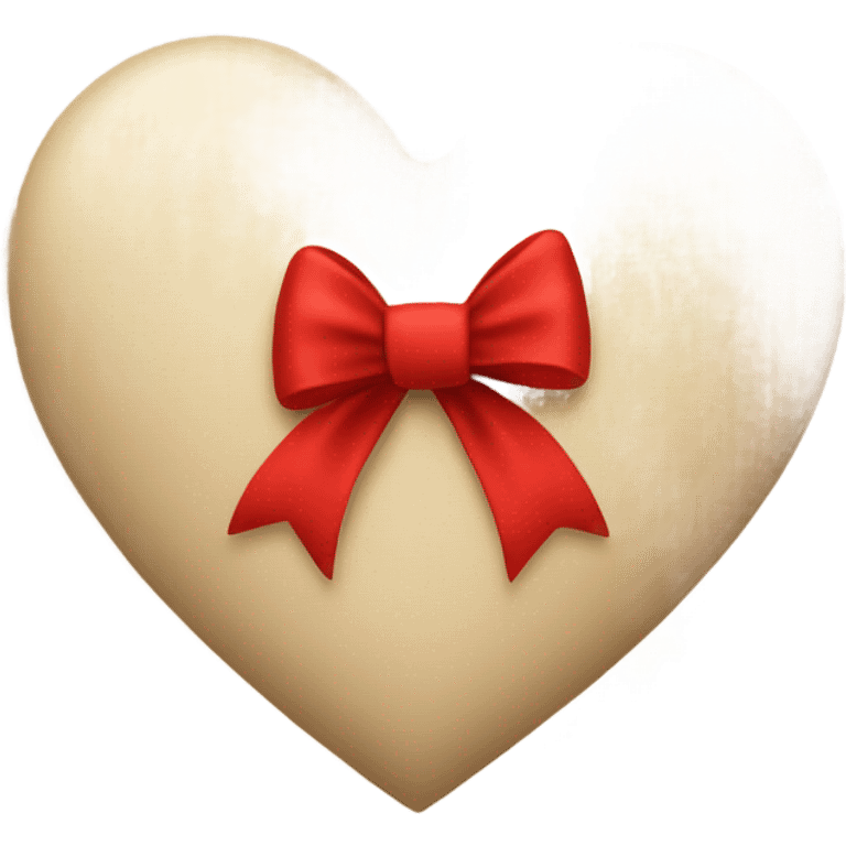 heart beige with red bow emoji