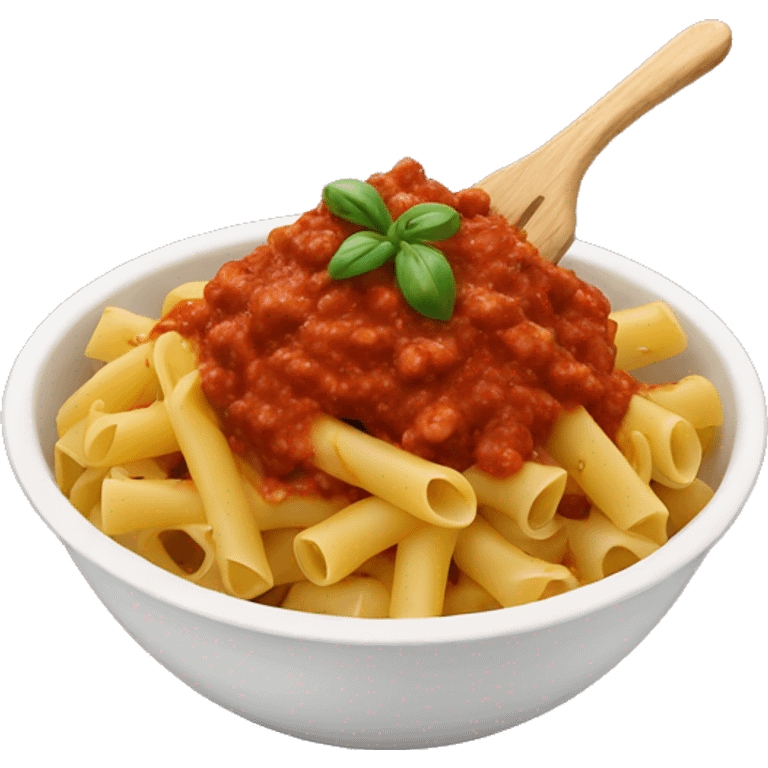 pasta with meat sauce in a bowl  emoji