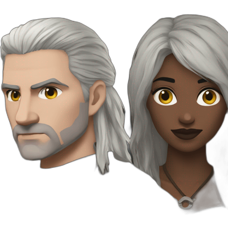 The witcher with Enifee emoji