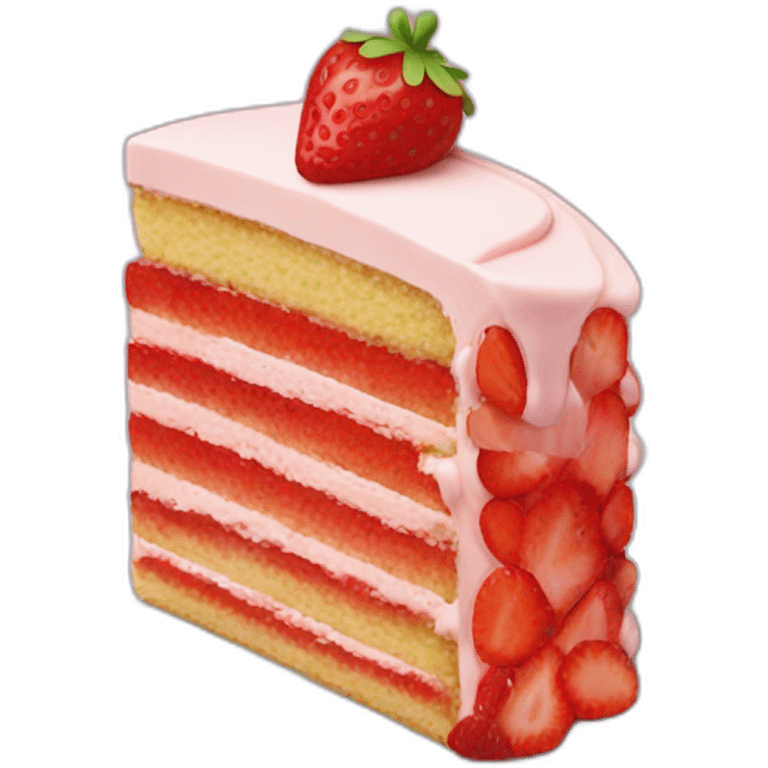 Strawberry cake emoji