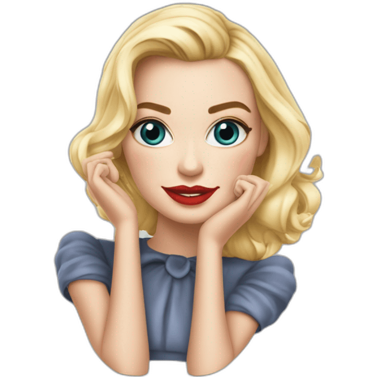 Margot Robbie avec la tour Eiffel dans les mains emoji