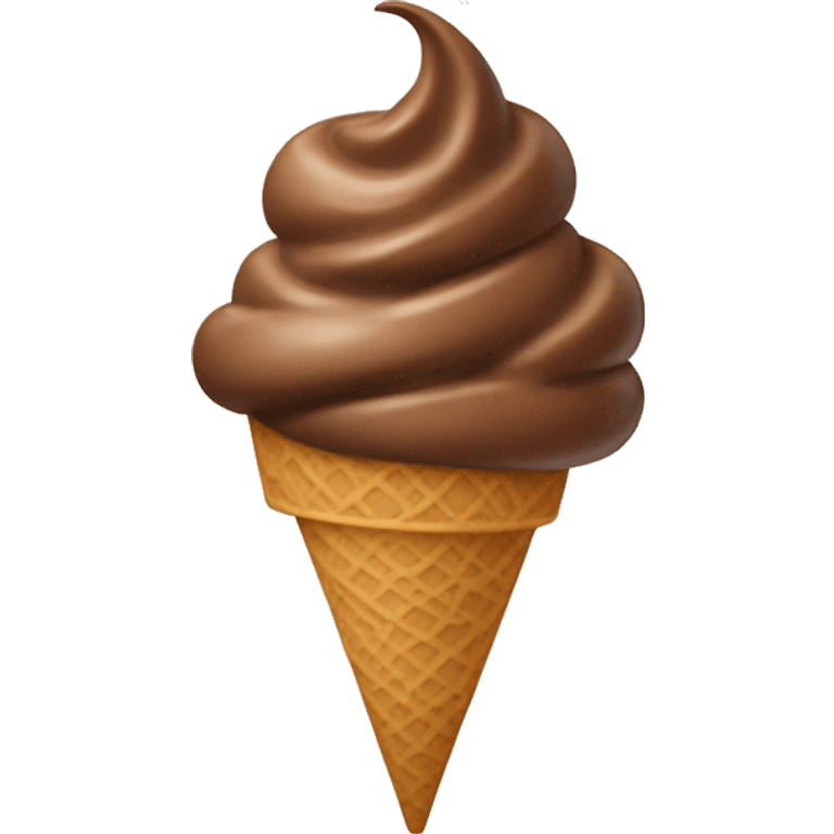 Brown swirly ice cream emoji