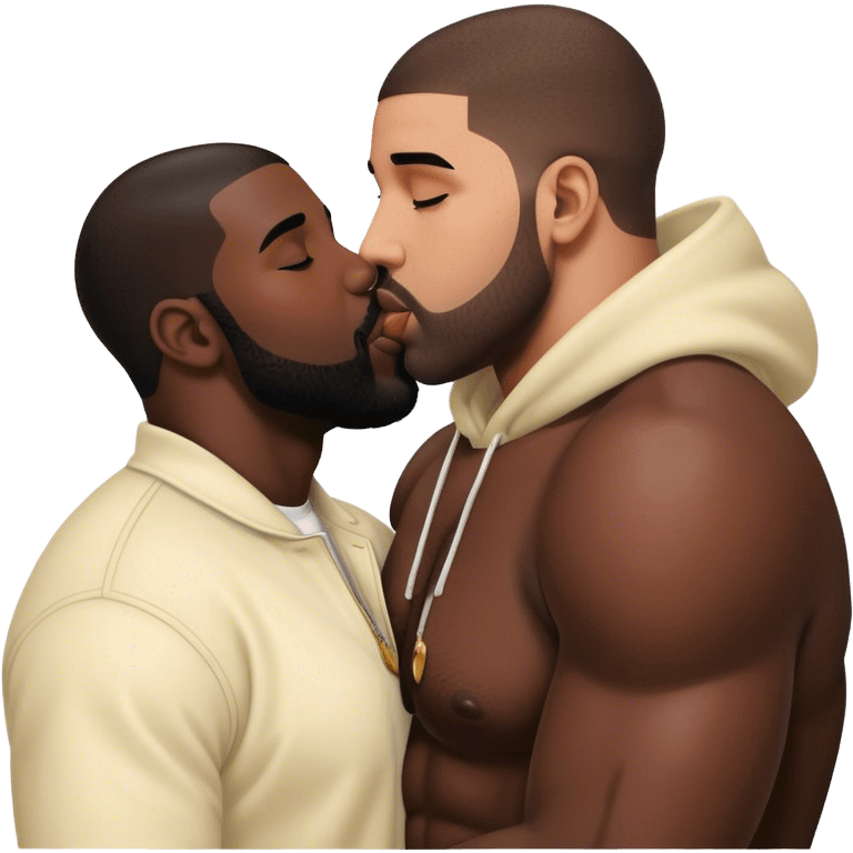 drake kissing big black man emoji