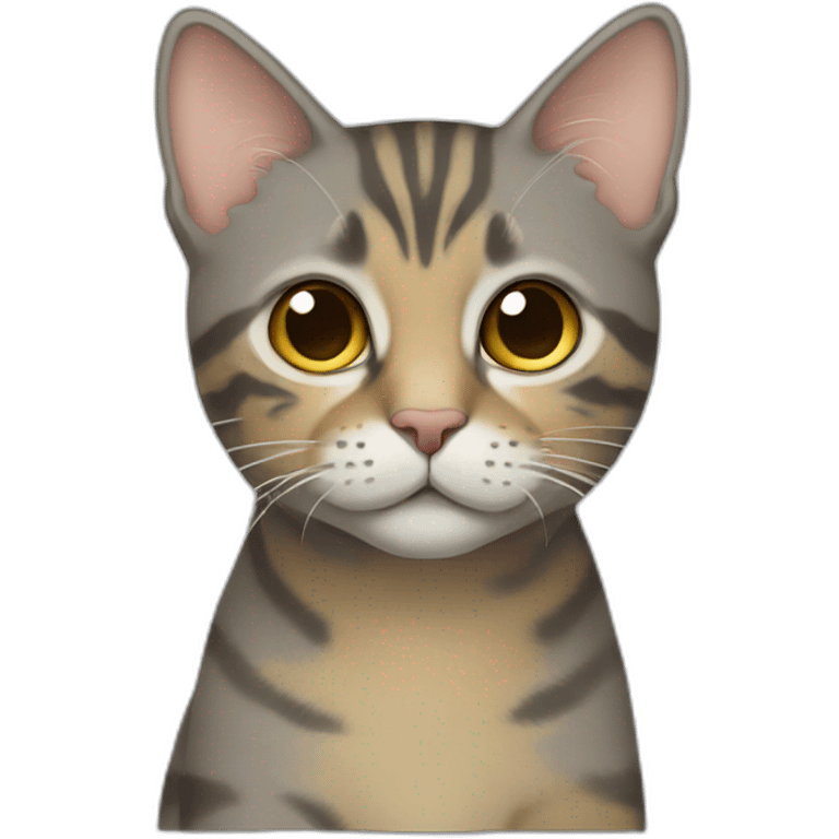 Virgo the Grey and Gold Tabby Cat emoji