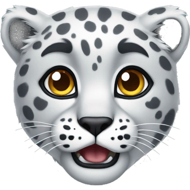 shocked snow leopard emoji