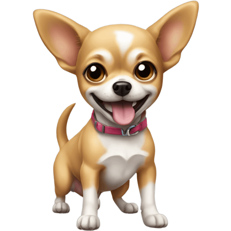 a chihuahua dog playing emoji