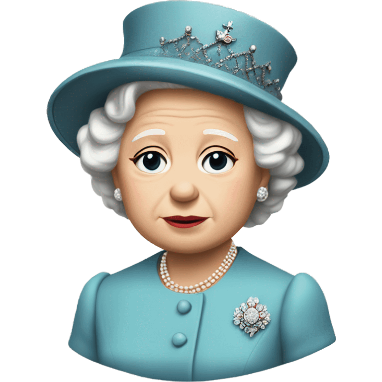 queen Elizabeth II young sad emoji