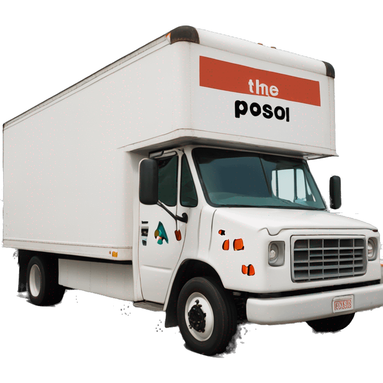 Boxtruck with letters "PGS” on the side emoji