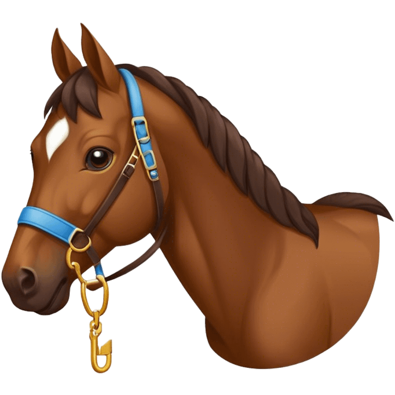 Bay horse with snip marking emoji