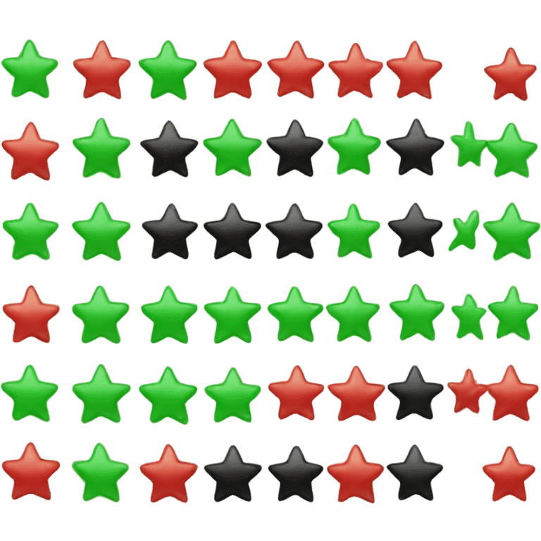 creat me emojie for flag like: green, three red starts and black emoji