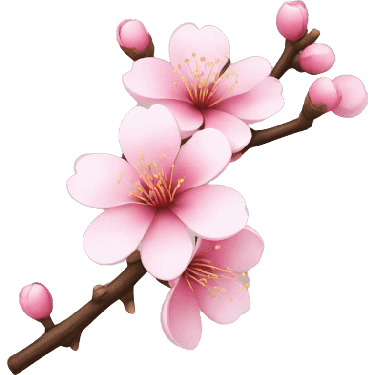 Japanese cherry blossom on branch  emoji