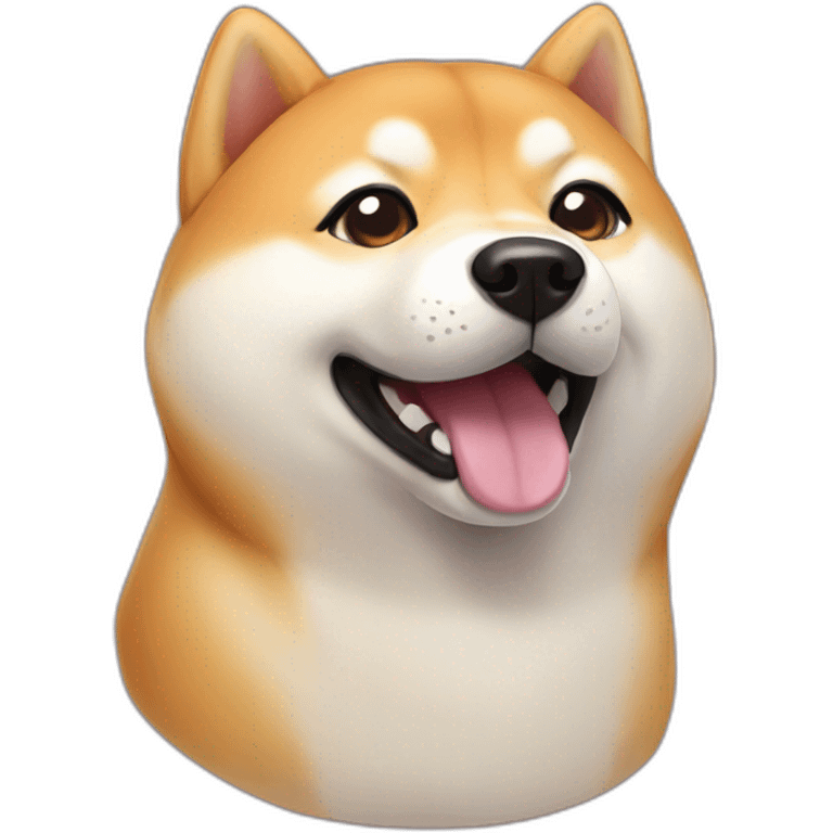 big cute shiba inu head emoji