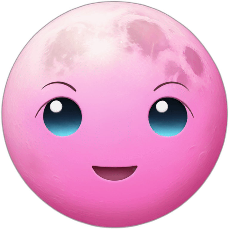 Moon pink emoji