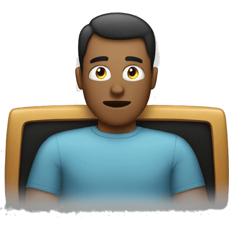 a man watching tv emoji