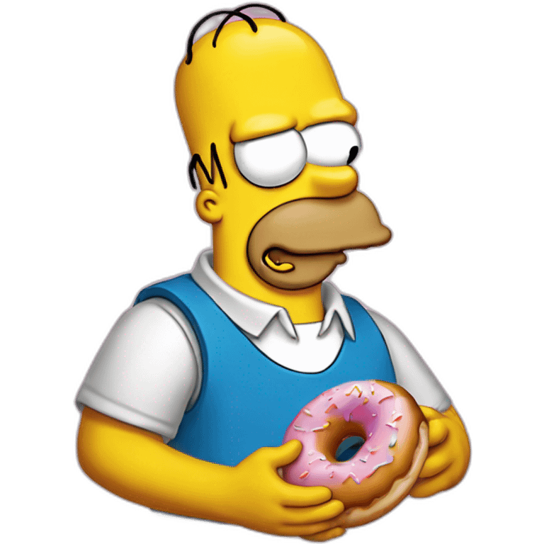 Homer Simpson qui mange un donut emoji