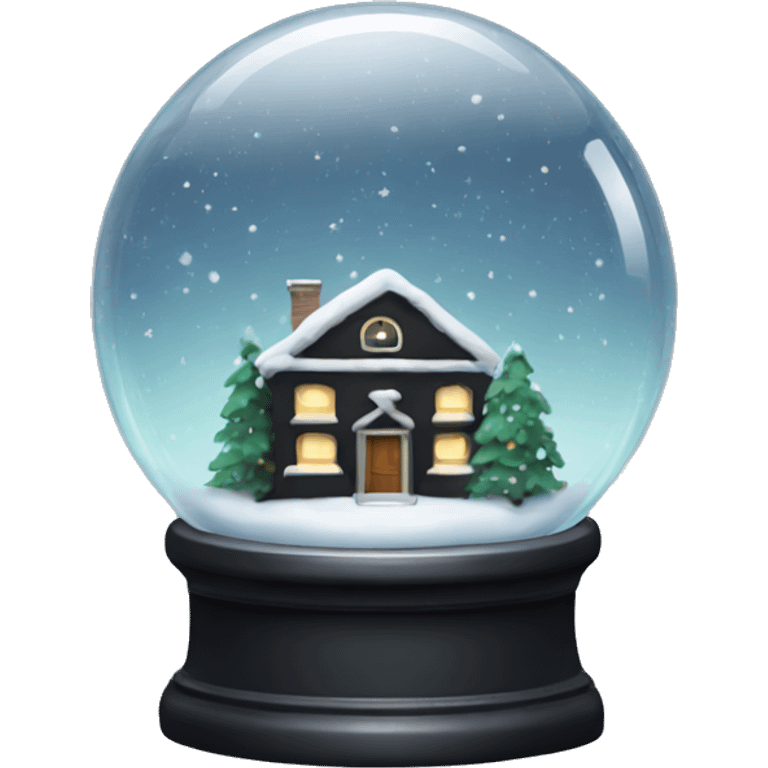 black snow globe emoji