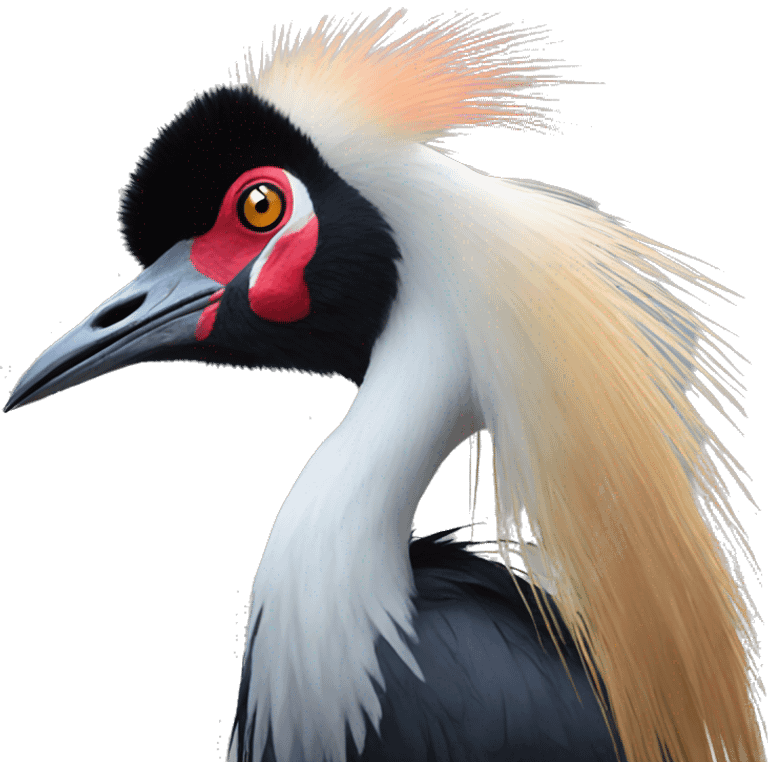 Black crowned crane emoji