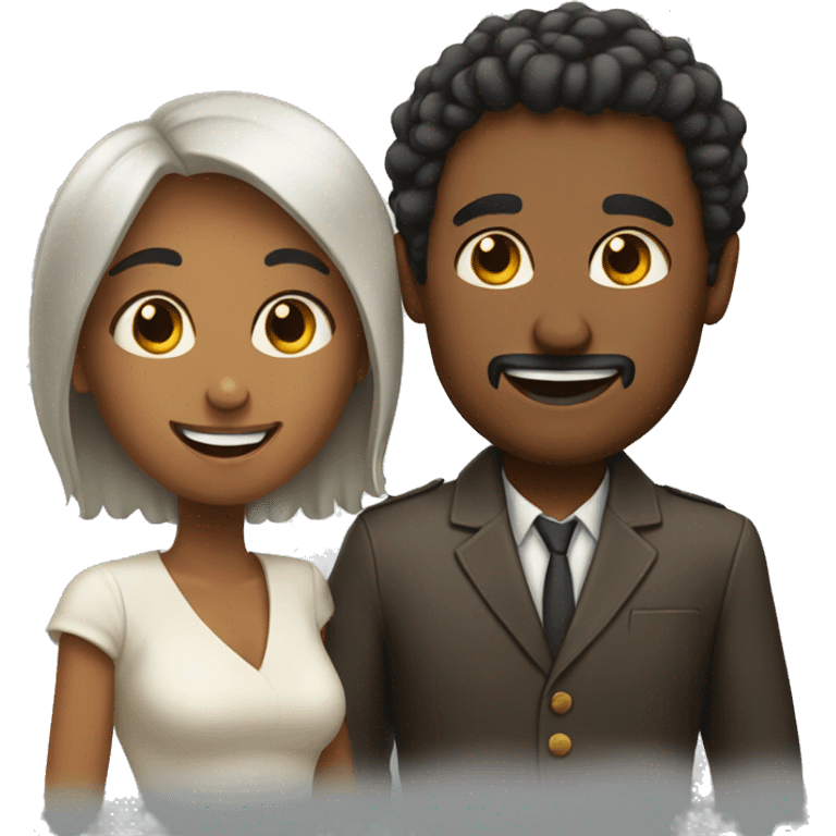 woman and man love emoji