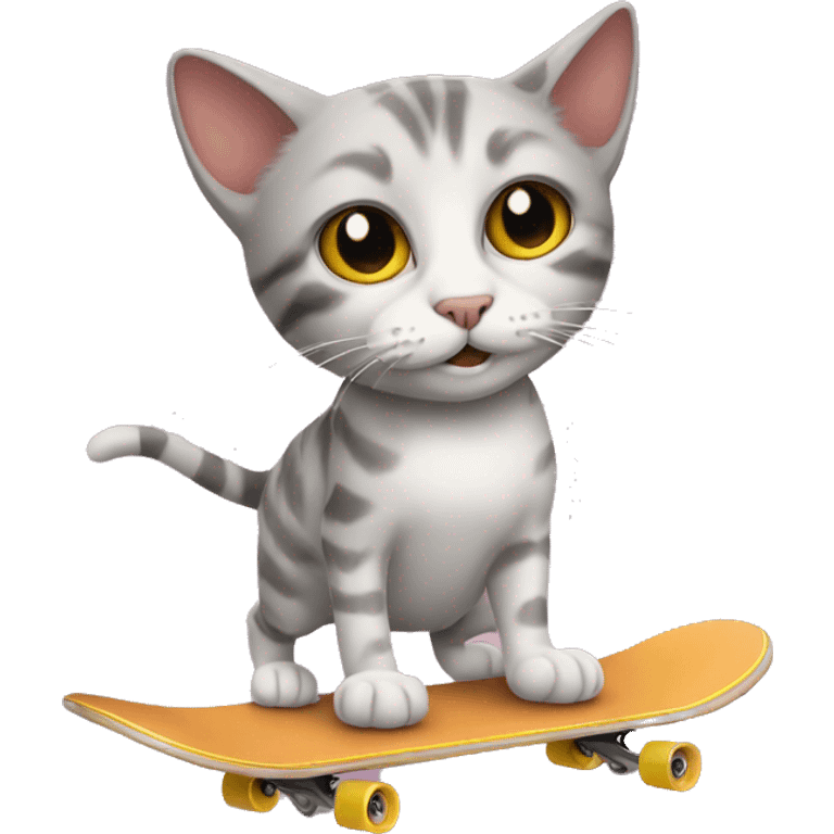 Cat on a skateboard emoji