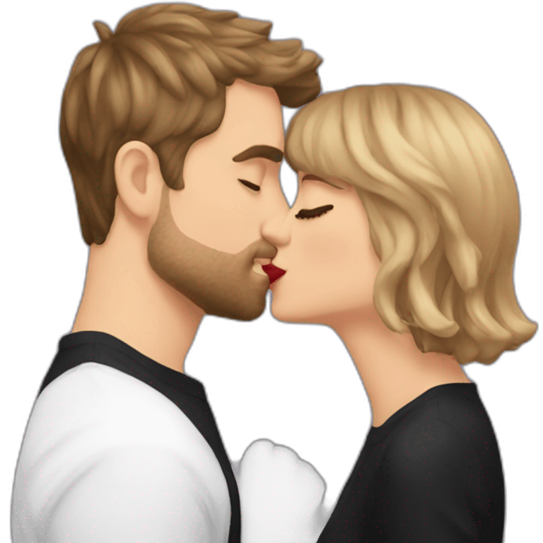 Taylor swift kissing maxime emoji