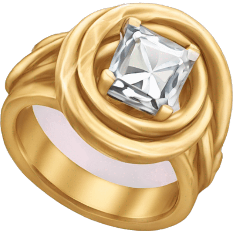 gold swirled engagement ring  emoji