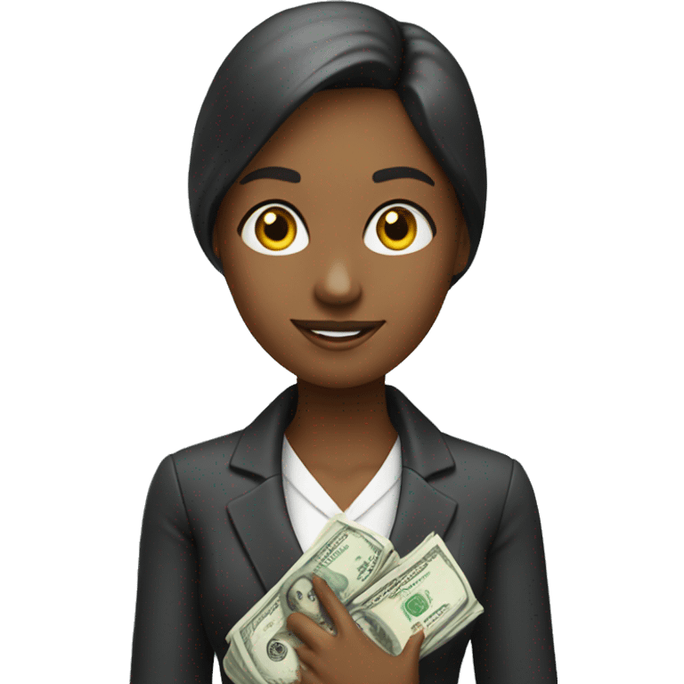 HR girl with money and benefit emoji