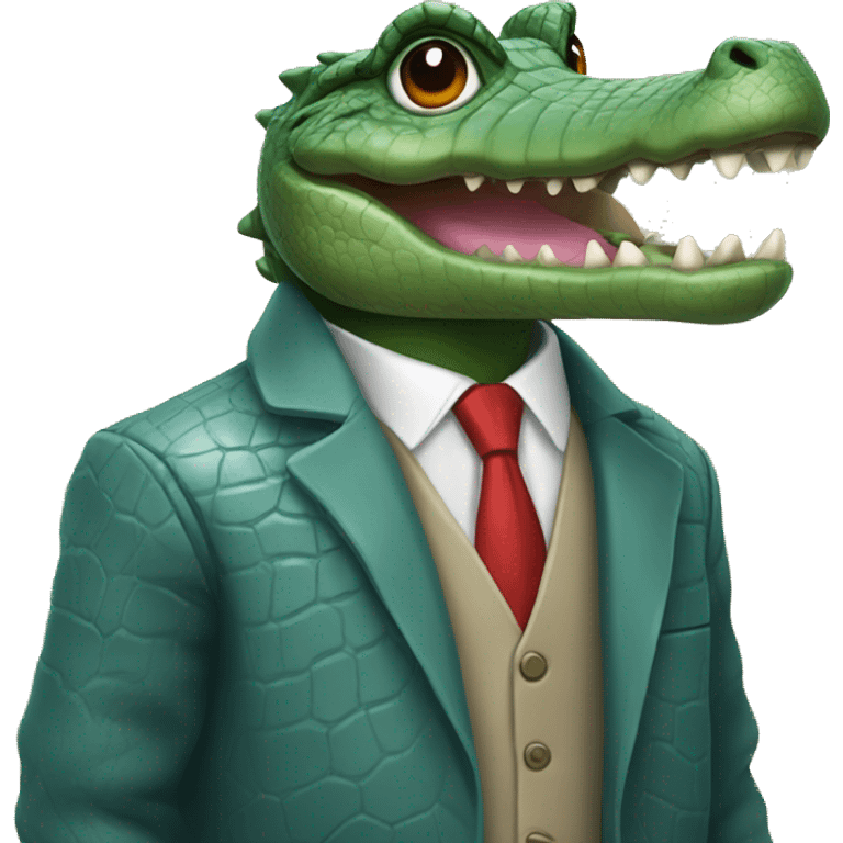 un crocodile rose du futur emoji