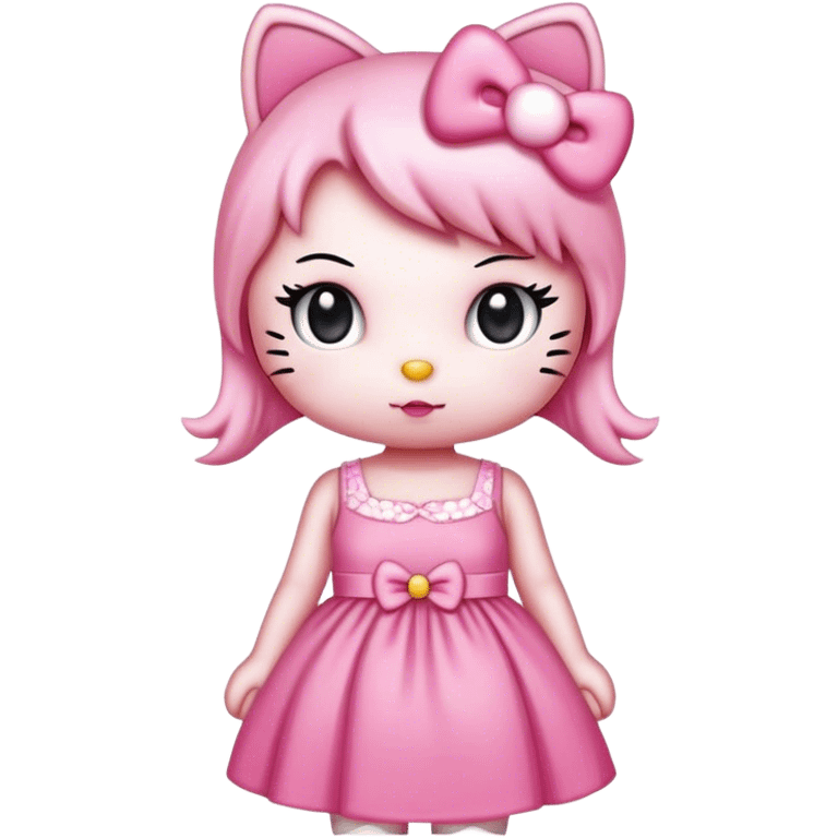 hello kitty pink dress emoji