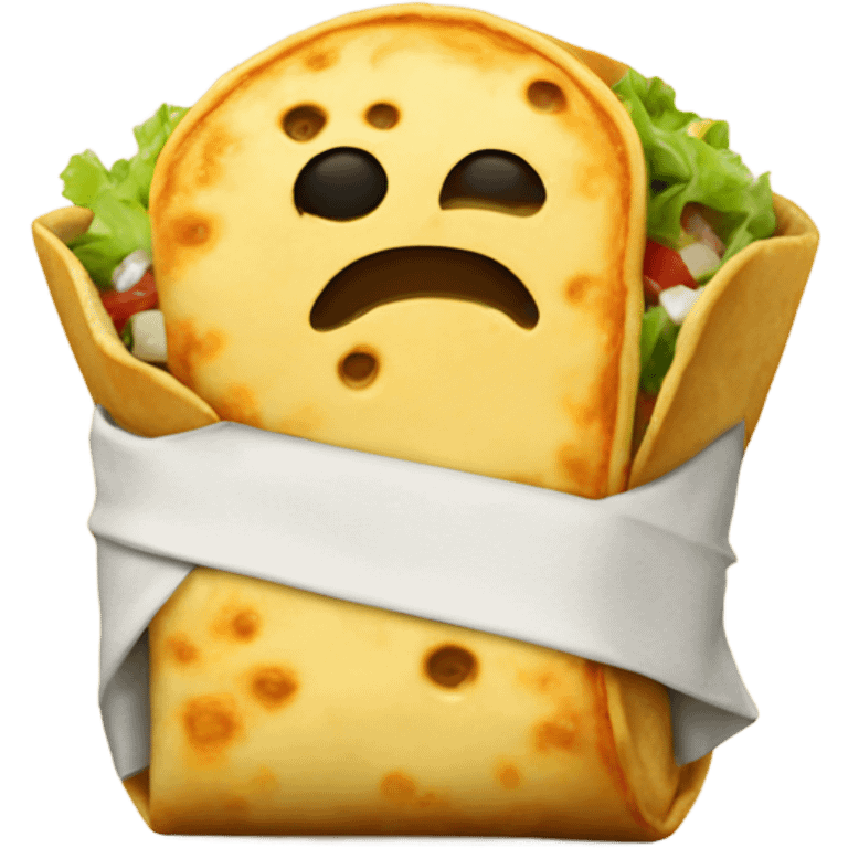 a buritos with chesse on top emoji