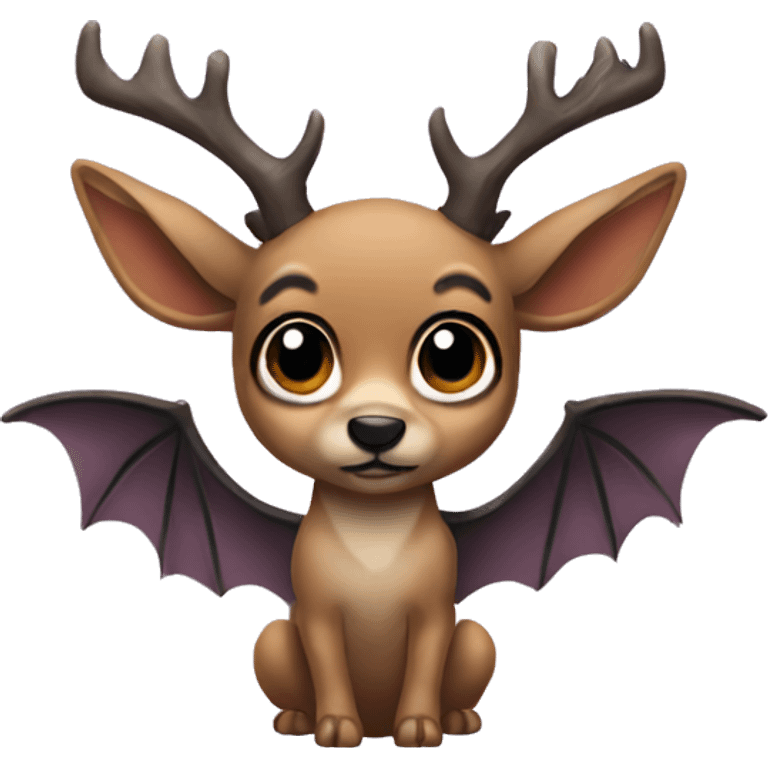 Deer with bat wings emoji