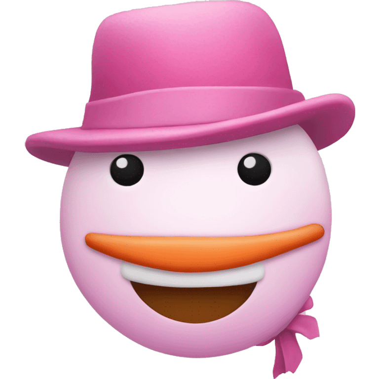 Pink snowman  emoji