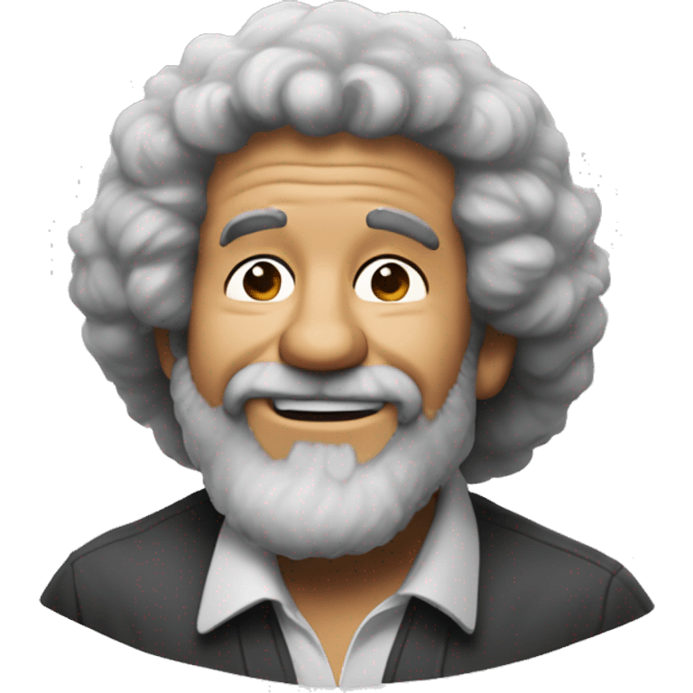 Bob Ross nosing in approval  emoji