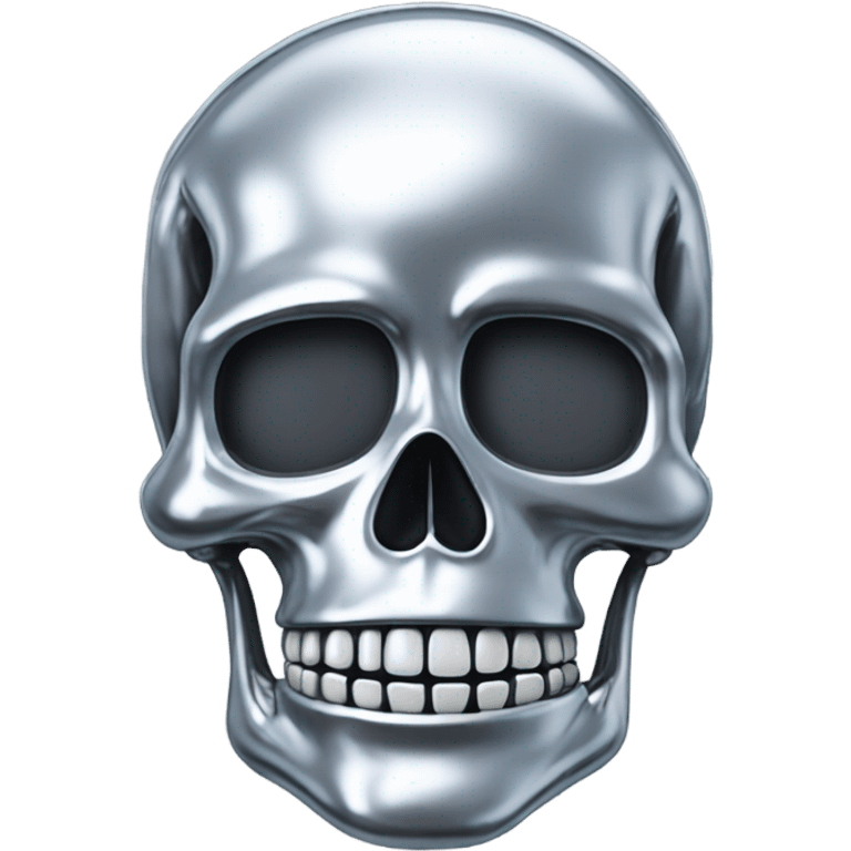 Skeleton made out of chrome emoji