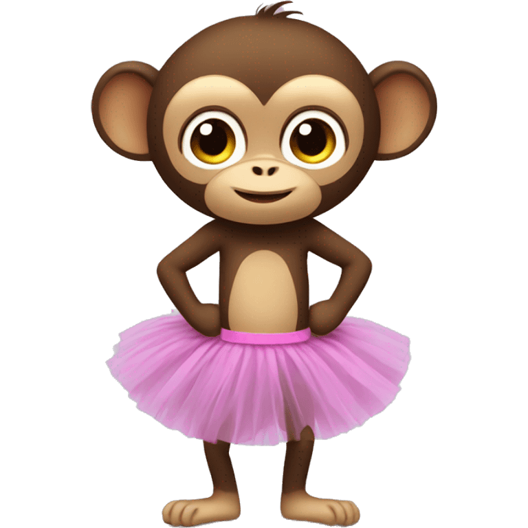 A monkey in a tutu emoji