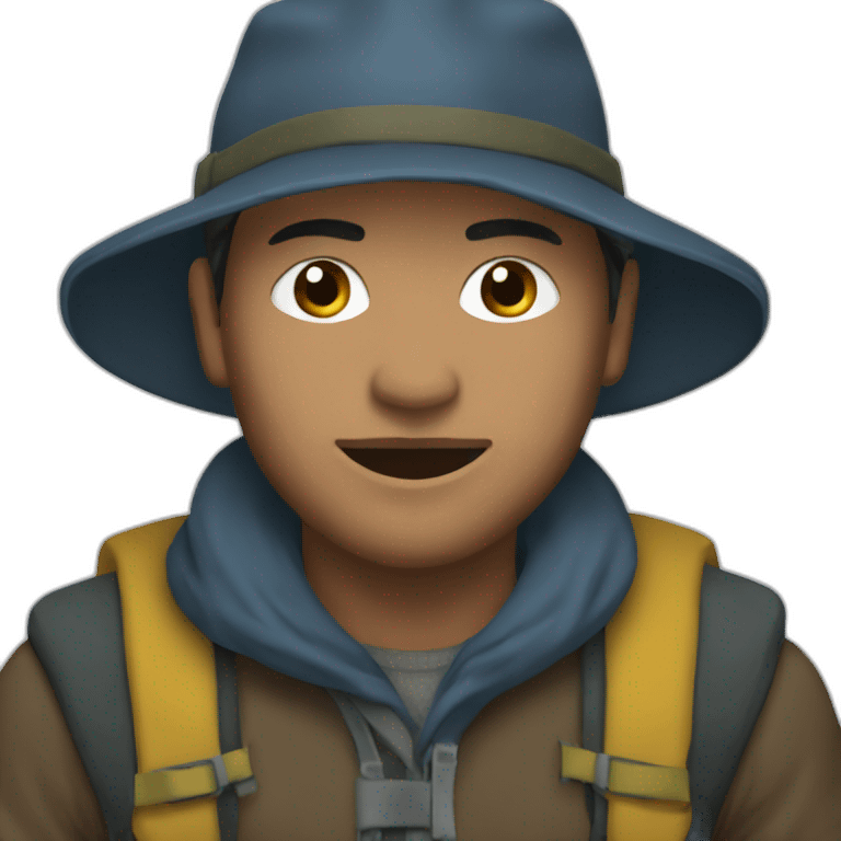 Montañista emoji