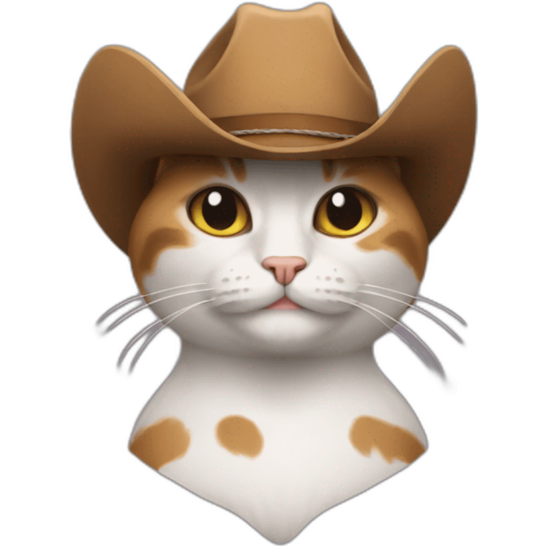 Cowboy hat cat emoji