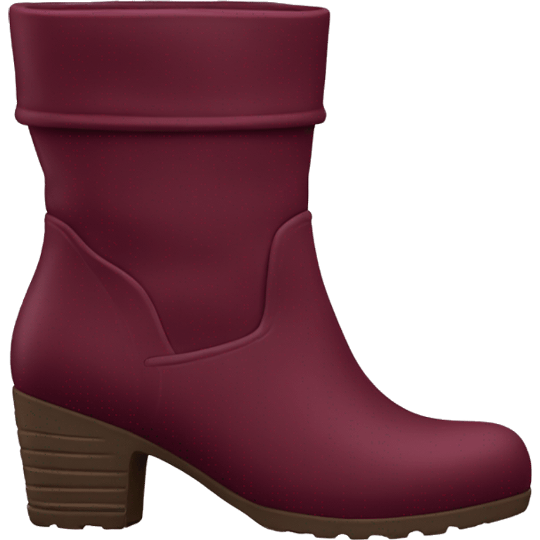 women's burgundy boots emoji