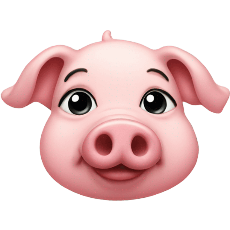 Pig sending a kiss emoji